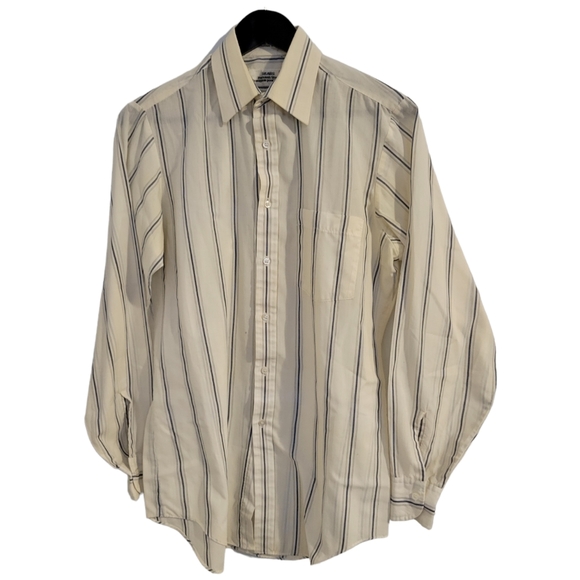 Sears the men's store vintage long sleeve striped button front shirt - Picture 1 of 10